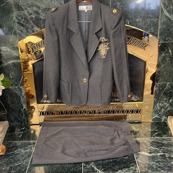 Gorgeous Missan designer wool blend vintage grey and gold suit US sz6? Japan sz9 - Picture 2 of 14